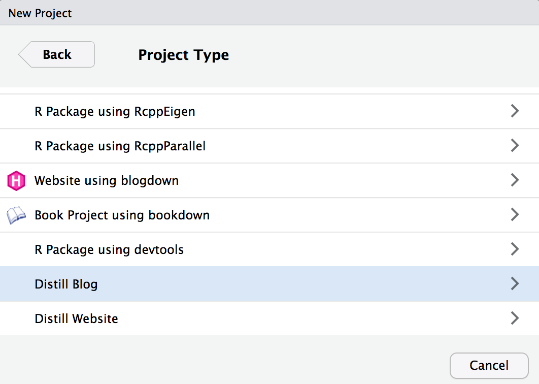 Distill for R Markdown: Creating a Blog